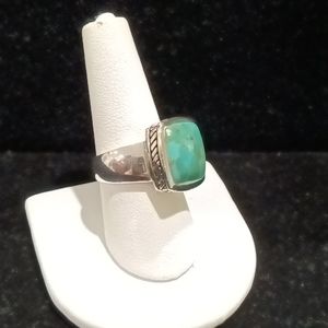 Sterling silver, genuine turquoise ring.